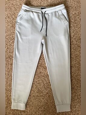 Public Record Hype Men's Light Gray Performance Joggers Size Large